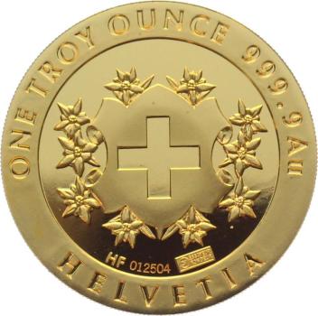 Preview: Schweiz 1 Unze 2014 Gold Matterhorn - 1 Unze Feingold